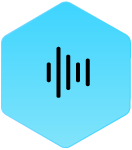 Wound Logix Icon waves blue hexagon